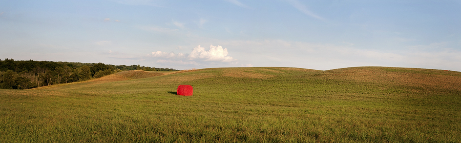 One Red Bale; County Route 21 : Rural Impressions : Diane Smook Photography: Nature, Dance, Documentary