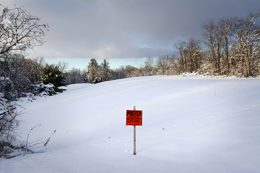Orange Posted in Snow; County Route 22 : Rural Impressions : Diane Smook Photography: Nature, Dance, Documentary